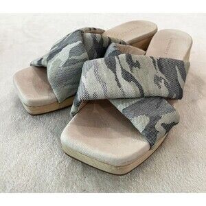 Sanctuary Lively Leather Sandal In Fatigue Camouflage Womens Size 6.5 Retail $99